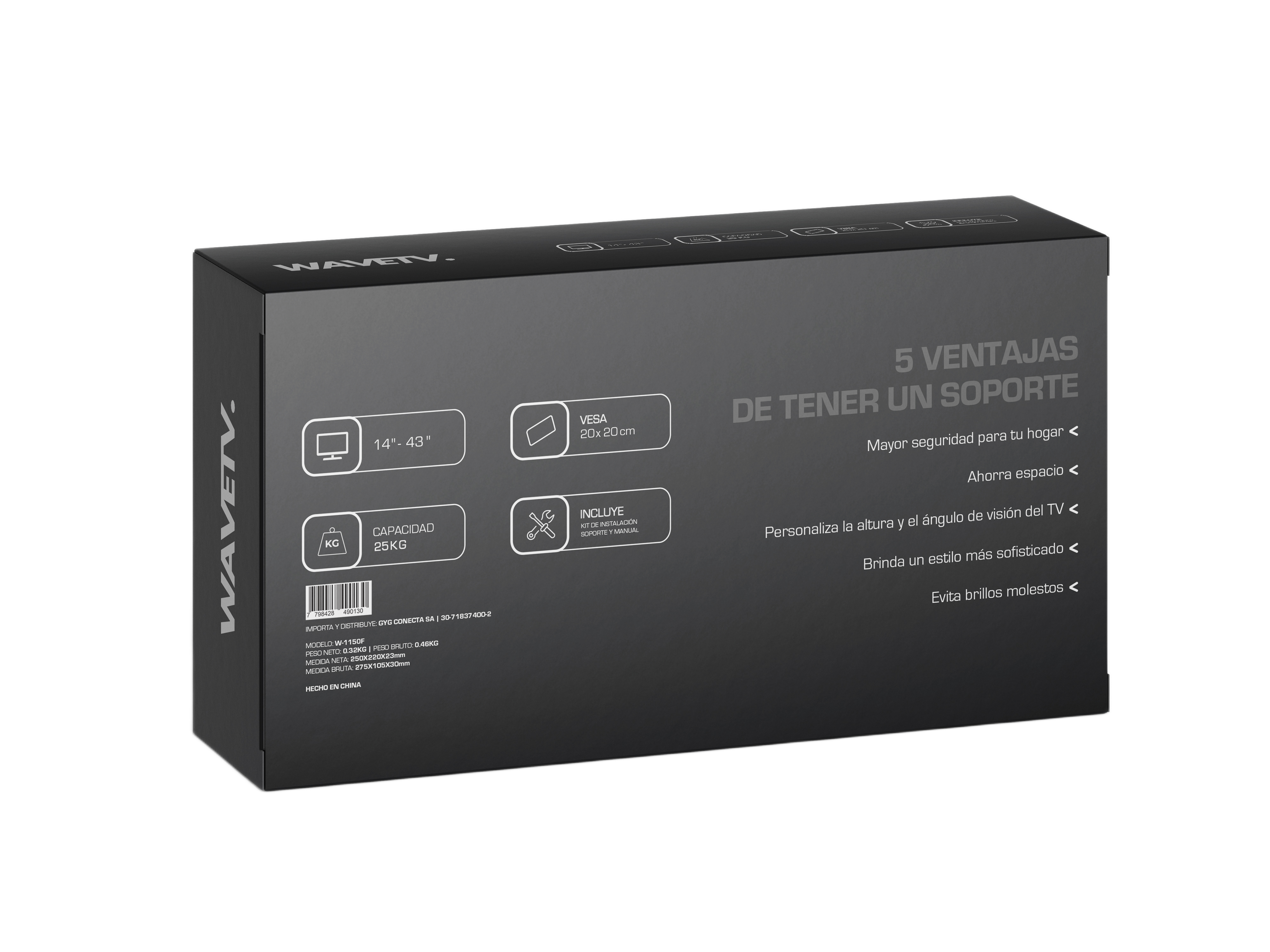 Soporte TV W-1150F Atrás